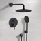 Matte Black Shower System With 12